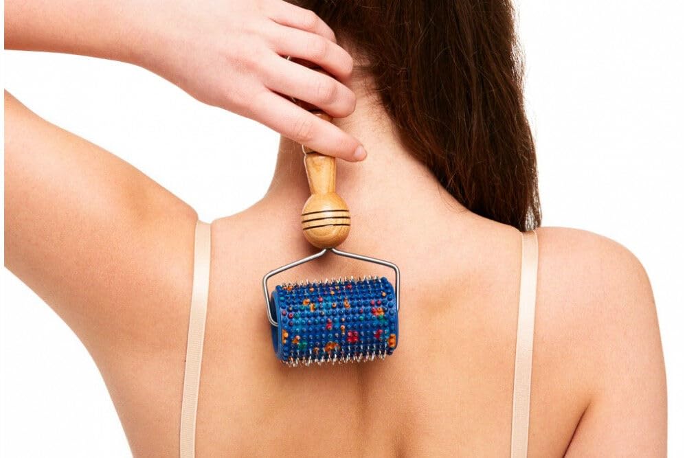 HOMEHUT Universal Roller Versatile Acupressure Tumbler Tool for Pain Relief & Skin Rejuvenation Medical-Grade Rubber, Iron, Copper Ideal for Massage Therapy & Enhanced Healing