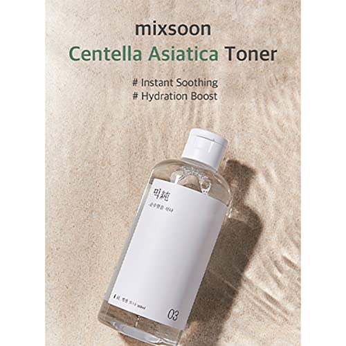 [Mixsoon] Centella Asiatica Toner 10.14 Fl Oz / 300Ml | Soothing Nourishing Relief Essence For Sensitive Oily Skin | Vegan, Cruelty-Free #TOP1