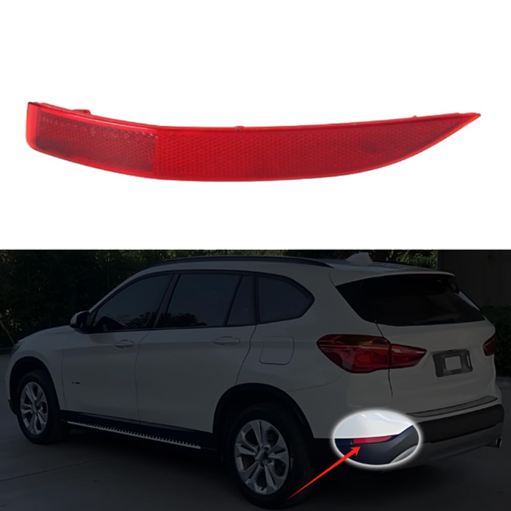 Catarifrangente Paraurti Posteriore Adatto per B-MW X1 F48 2016-2019,61617355547 61617355548,Sinistro/Destro Riflettore Paraurti Posteriore Nessuna Lampadina Sostituzione Ricambi Auto,Left