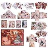 Vintage Christmas Scrapbook Kit -35 Large Material...