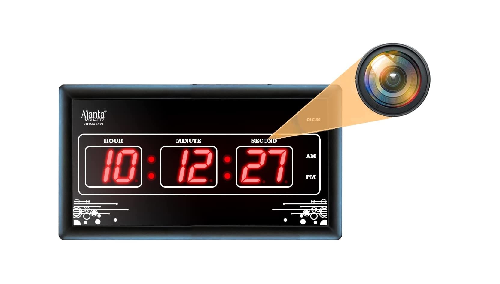 SPY 360 Wireless WiFi Spy Digital Wall Clock Camera Hidden Spy &128 GB Supported Full HD Mini Spy Camera for Home - black (B08P7JX1HW) Amazon Price History, Amazon Price Tracker