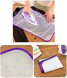 plastific 2 x Ironing Mesh Protective Net Cloth Protect Iron Delicate Garments Clothes Iron Rest for Steam Pressing on Tabletop or Bed - Heat Reflective, Portable