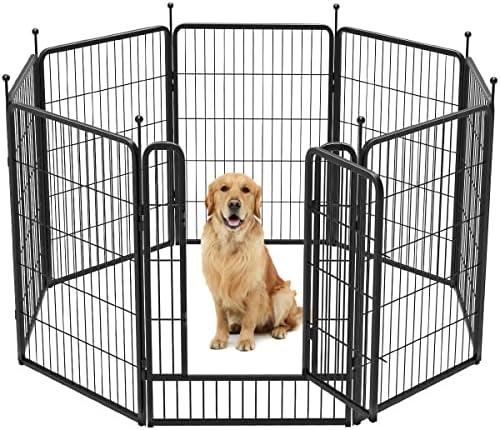 FXW Rollick Dog Playpen Designed for Camping, Yard, 40" Height for Small/Medium Dogs, 8 Panels