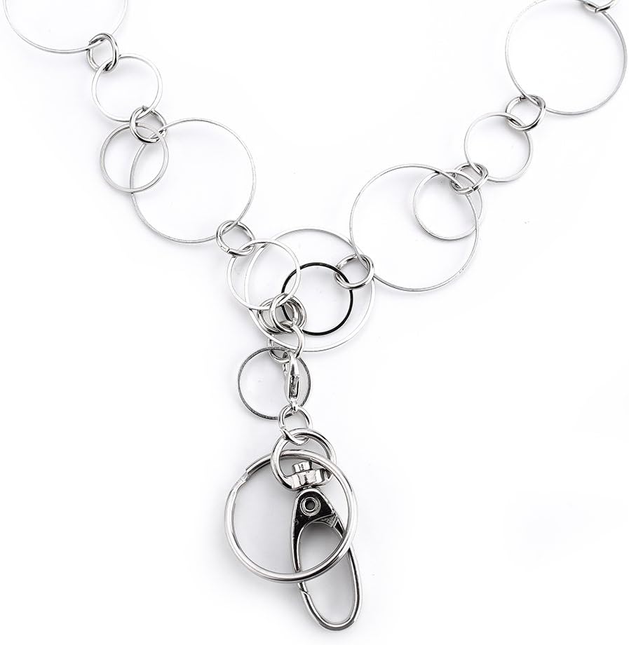 Fashion Lanyard for Keys Badge Lanyards for Women ID Necklaces Badge Holder Stainless steel chain - Image 3