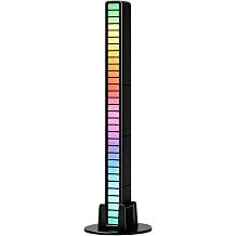 RGB Rhythm Light Bar, Sound Activated Light for Gaming, Bedroom &amp; Car Decor | 32 LEDs, 18 Colors &amp; 8 Dynamic Lighting Modes, USB Powered, Plug &amp; Play Ambient Light for Party &amp; Desktop Atmosphere Decor