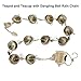 Jemeni Teapot & Teacups Rain Chain, 8.5 Ft Copper Patina Rain Chain for Gutters, Decorative Downspout Replacement with Hanging Bell