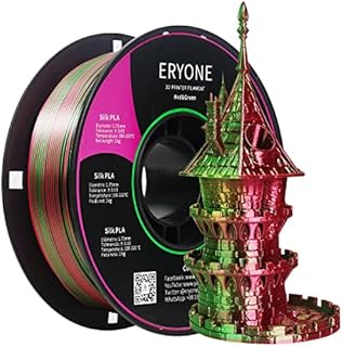 Eryone Silk Dual-Color PLA Filament 1.75mm, 3D Printer Filament PLA, Dimensional Accuracy +/- 0.05mm, 1KG Spool, Silk Blue&Green