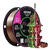 ERYONE Dual Zweifarbig PLA Filament 1.75mm, 3D Drucker Filament 1kg Spule +/- 0,02 mm, Rote und Grüne Seide