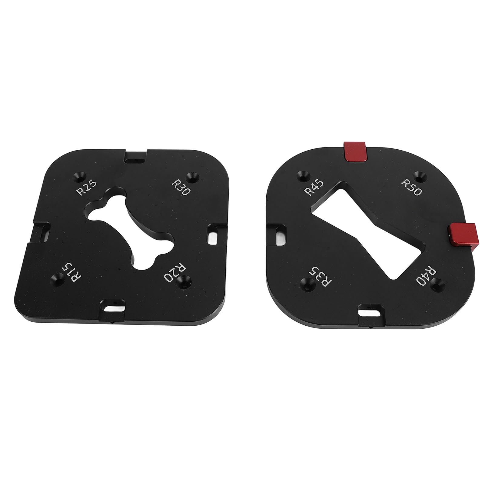 Eujgoov Template per Legno per Giunti Angolari in Alluminio R15 R20 R25 R30 R35 R40 R45 R50 con Morsetto Rapido per Sagomare Curve Cornici Sedie Mobili