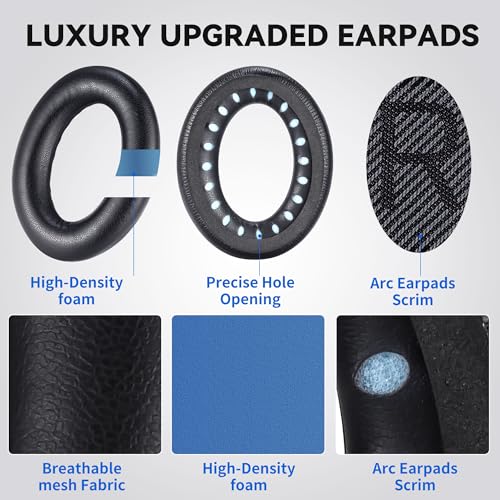 Coussinets Bose QC35 en cuir protéiné doux pour un confort premium - 6