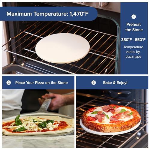 image for Nuwave Pizza Stone for Oven and Grill, Durable and Safe Baking Stone f