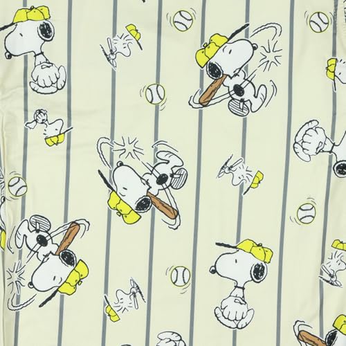 Peanuts Pajama Pants Mens Snoopy Baseball All Over Print Lounge Bottoms 5