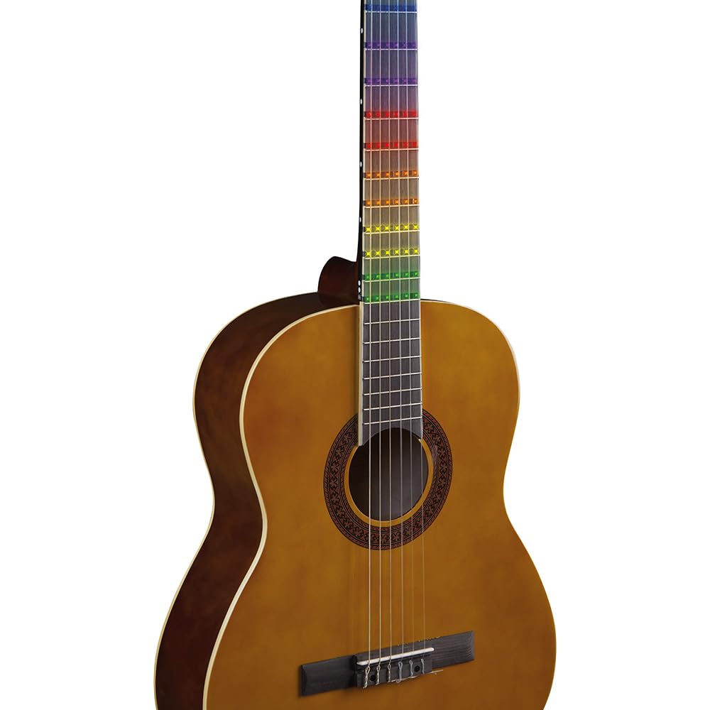 EKO GUITARS - CS-10 VISUAL NOTE, Chitarra Classica, Top in Tiglio, Fasce e Fondo in Tiglio Laminato, Manico e Tastiera in Betulla, Lamina LED Visual Note con l'App Dedicata, Colore Natural