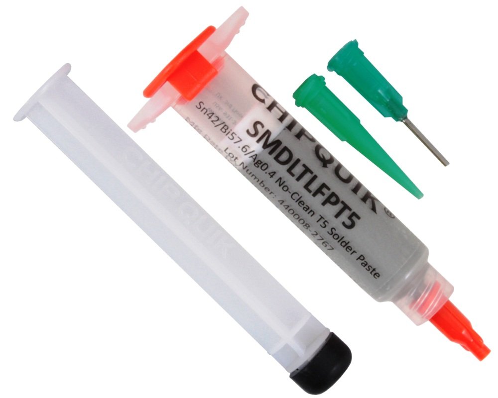 Solder Paste no Clean Sn42/Bi57.6/Ag0.4 Low Temp 138C in 5cc Syringe 15g (T5)