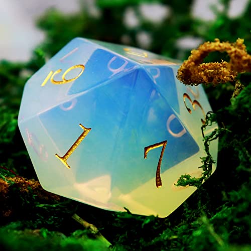 Haxtec Opal Dice Gemstone Polyhedral DND Dice Set