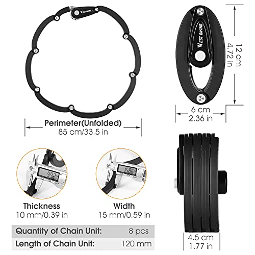 Cyclespeed Bike Foldable Lock, 4-Digit Anti Theft Combination Bicycle Lock, Security Level 6 Heavy Duty Folding Bike Lock, 2.8 Ft Strong Bicycle Locks, Bicycle Security Chain Lock With Bracket #TOP1