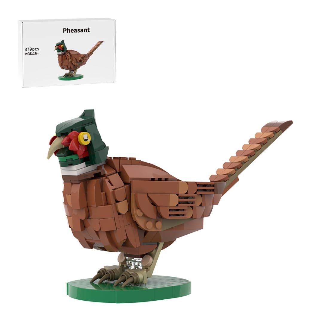 MOC-183592 Zestaw klocków z podstawą, model o tematyce zwierzęcej, zestaw do budowania dla dorosłych, dekoracja domu i biura, prezent dla niej lub dla niego (379 sztuk)
