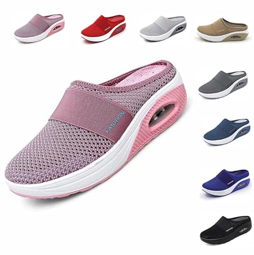 Scarpe da Passeggio Slip-on con Cuscino d'Aria da Donna,Ortopediche Scarpe Traspiranti e Casual con Cuscino d'Aria,Scarpe da Donna per diabetici da Passeggio