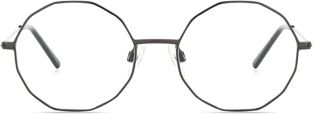 Unisex Round Polygon Optic Eyeglasses. Retro Style Delicate Metal Frame for Men & Women. Carolina Lemke Eyeware | CL5636
