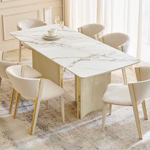 Image of Home Centre | Modern | Mild Steel | Dining Chairs | Cream | Set of 2 | 1 Year Warranty