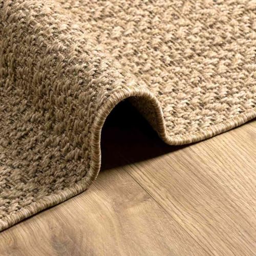 Tapis extérieur ovale marron 120x170cm en polypropylène
