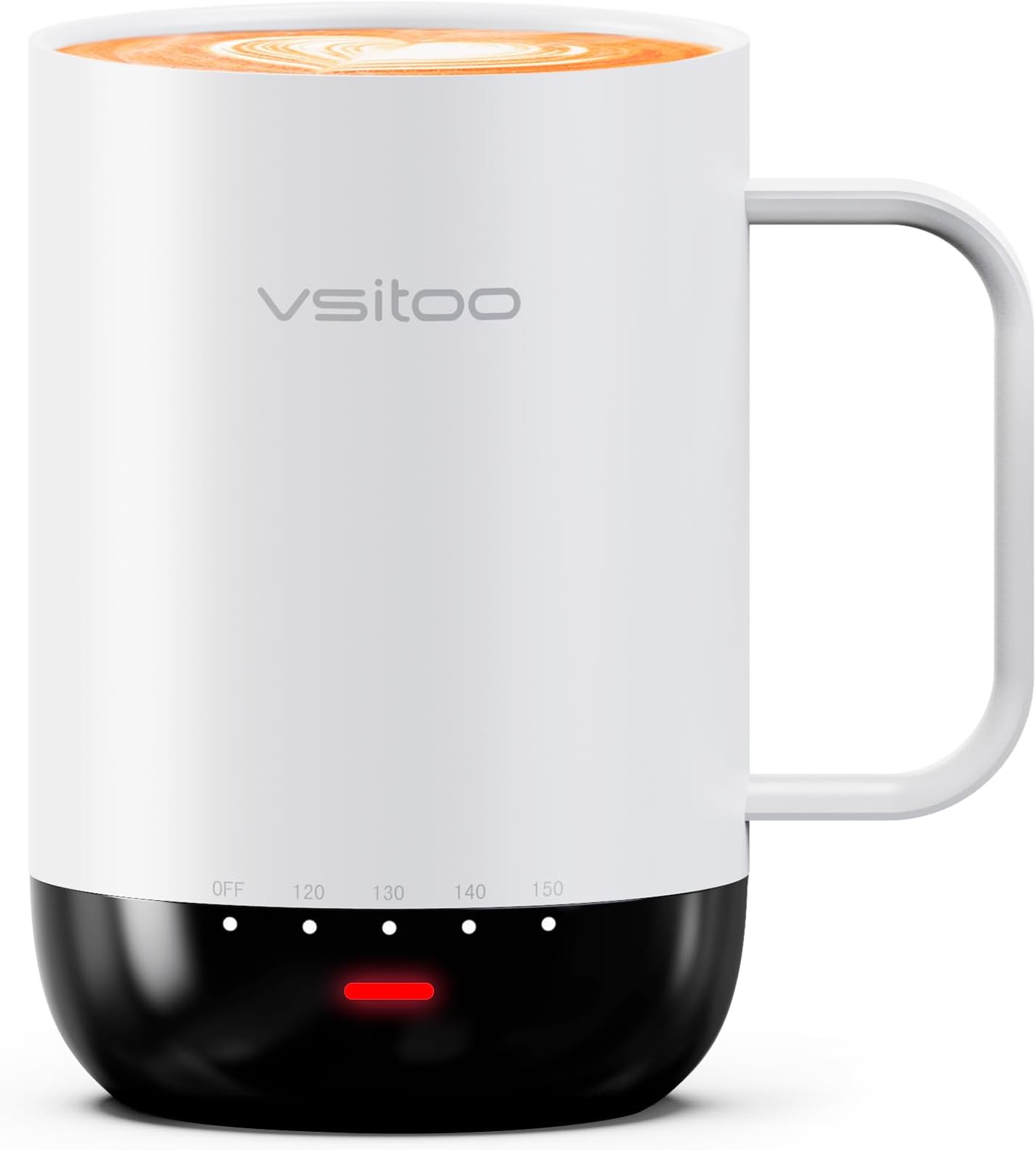S3 Pro 16oz Self Heating Coffee Mug with AI Auto-Sensing, Smart Rechargeable Heated Mug Warmer 120-150โ, IPX7 Waterproof Temperature Control, Gift for Men Women - White