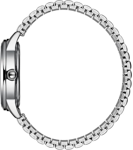 Miniatura 8 de BOSHIYA Relojes para mujer Easy Reader de 1.181 in de acero inoxidable con banda de expansión plateada dorada para mujer, reloj de pulsera pequeño