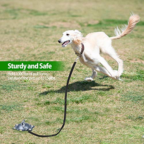 Hqqnuo Dog Tie Out Stake, 360 Swivel Heavy Duty Dog Anchor With 30Ft Cable, Outdoor Rust Proof Dog Tie Out Stake Holds 1000Lbs Of Pull Force For Medium Large Dogs In Yard Camping Outdoor #TOP4