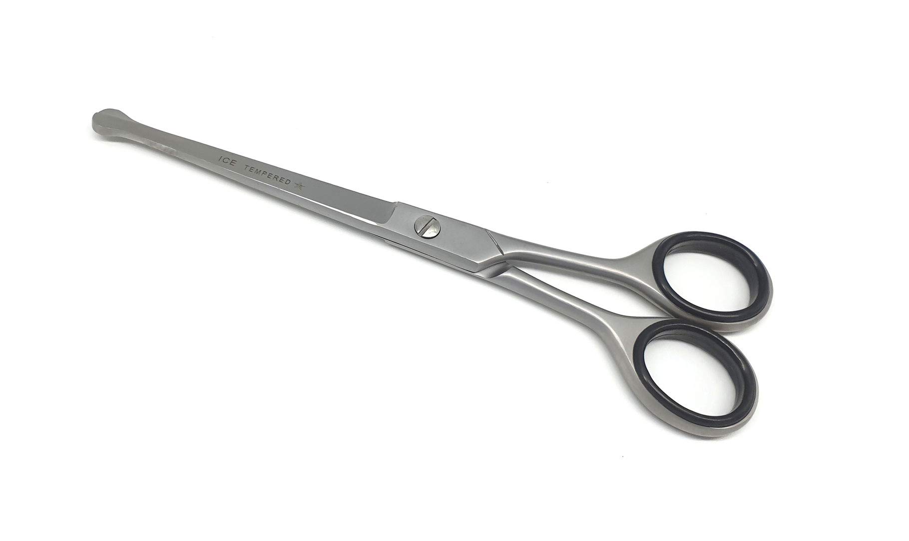 Hundeschere Fellschere-speziell abgerundete Schneide-ca. 16,5 cm lang- rostfreier Edelstahl-ohne Haken-gerade oder gebogene Ausführung erhältlich (16,5 cm-GEREADE)