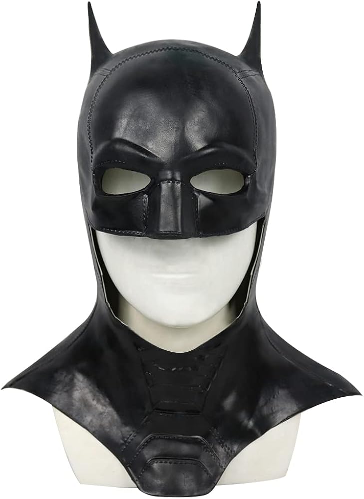 Máscara de murciélago para hombres adultos, casco de superhéroe Bruce Wayne, caballero oscuro, disfraz de Halloween, película, cosplay, accesorios