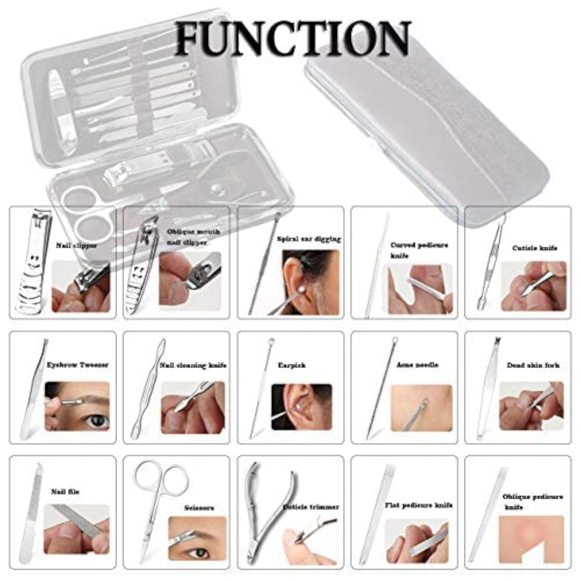 20 Pcs Diamond Burr Drill Machine Manicure Kit