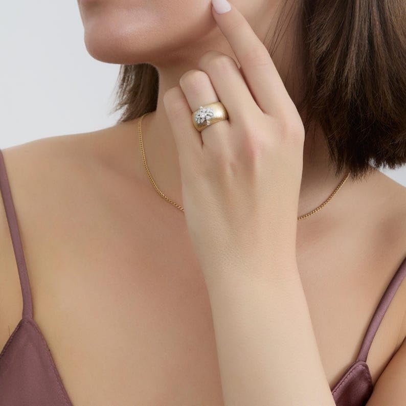 Bague imposante argent 925 anti-ternissement pour briller sans complexe - 2