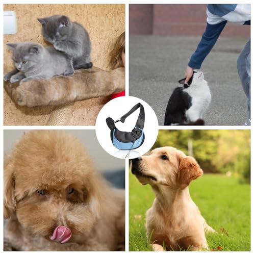 Hundetragetasche, Verstellbarem Tragetasche Hund Bis 5kg Hundetrage Transporttasche mit Kordelzug Atmungsaktive Mesh Hundetragetuch für kleinen Hund Katze Aktivitäten Im Freien