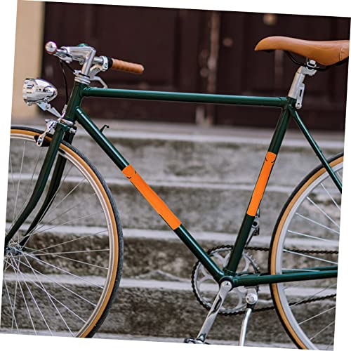 Protector de cuadro para bicicleta, calcomanías protectoras adhesivas para tubo inferior, PVC naranja, 39,5 x 6 cm miniatura 5