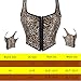 Mealah Women's Leopard Lace-Up Bustier Corset Top - Sexy Comfort Straps Fashion Corset Top