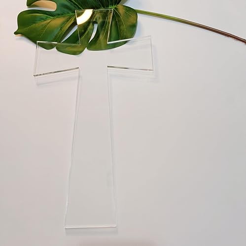 Miniatura 8 de Plantilla de enrutador acrílico con cruz acampanada, plantilla de enrutador de cruz religiosa, plantilla para carpintería o manualidades (modelo 2)