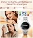 LIGE Smartwatch Damen mit Telefonfunktion, 1.32" Diamant Fitnessuhr für IOS Android, Menstruationszyklus, Herzfrequenz, Schrittzähler Armbanduhr, 500+ Ziffernblätter Smart Watch, Silber Edelstahl
