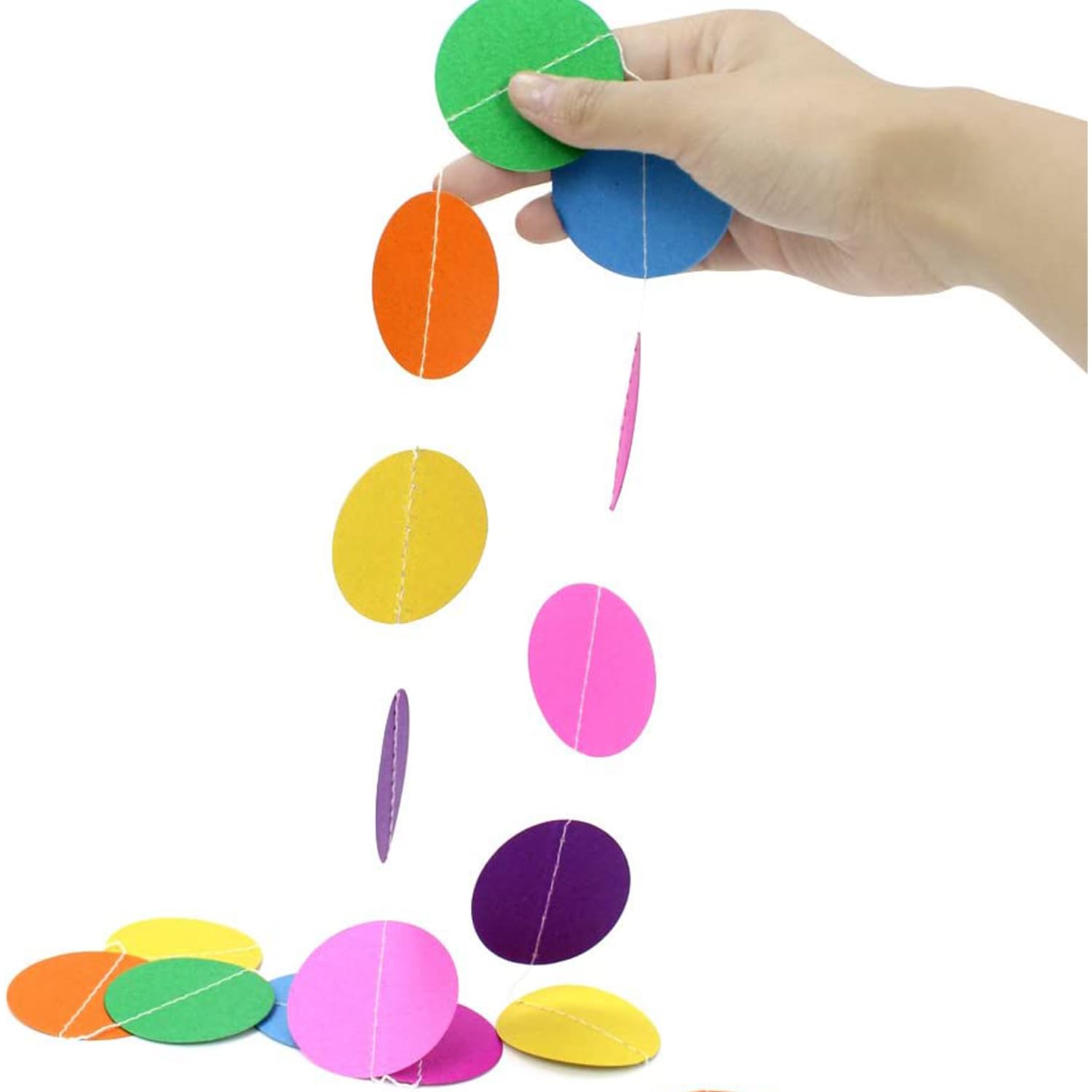 Ghirlanda Di Carta Iridescente 6 Pezzi Da 4 Metri – Striscione Rotondo Scintillante Per Compleanni, Matrimoni E Feste, Decorazione Fai Da Te