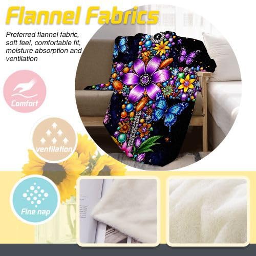Manta Polar 220 x 240 Cruz Colorida, Mantas para Cama 105 de Franela Cálida y Cómoda para Niños y Adultos, Mantitas para Sofá Reversible para Cubre Sofa Colchas, Fácil de cuidar
