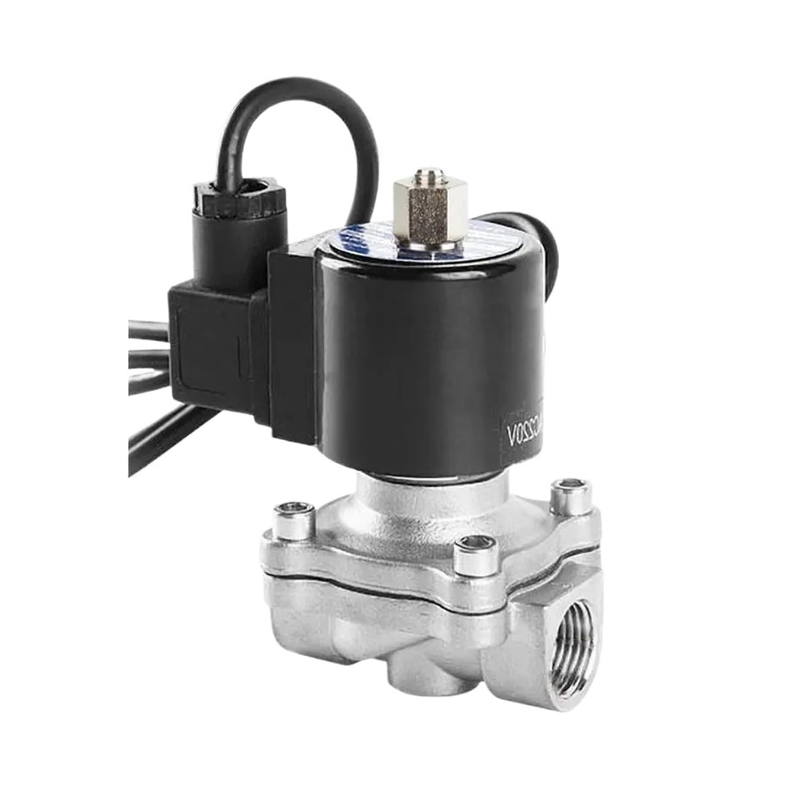 Électrovanne en acier inoxydable à grand débit 2" avec joint Viton étanche 240V AC