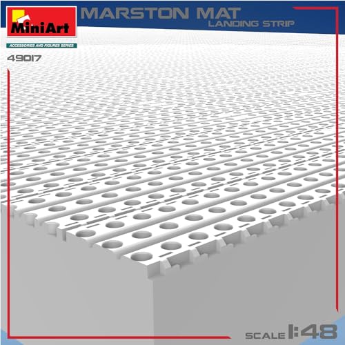 MiniArt 49017 1:48 Marston Matte Landebahn - originalgetreue Nachbildung, Modellbau, Plastik Bausatz, Basteln, Hobby, Kleben, Modellbausatz, Zusammenbauen, unlackiert