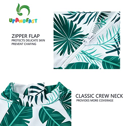 image for upandfast Baby/Toddler One Piece Zip Sunsuits with Sun Hat UPF 50+ Sun