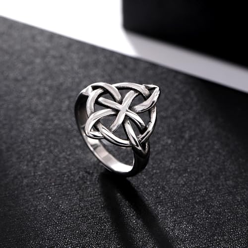 NIGHTCRUZ Witches Knot Ring, Stainless Steel Rings with Witch Knot, Celtic Jewelry for Women3