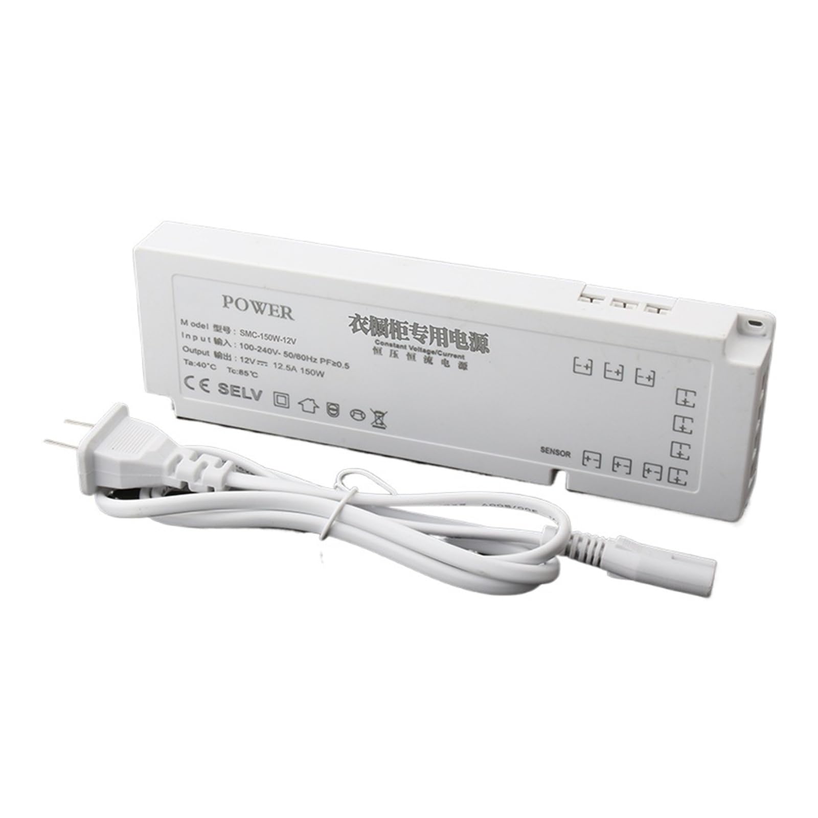 PWANUIGTE Wardrobe Cabinet Dedicated Power Supply 12V Interface Switch Transformer 24v Wine(150W-12V)