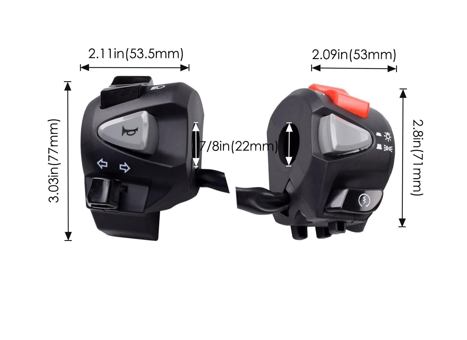 Interruttore del manubrio per moto, modello PCX, per sostituzione.