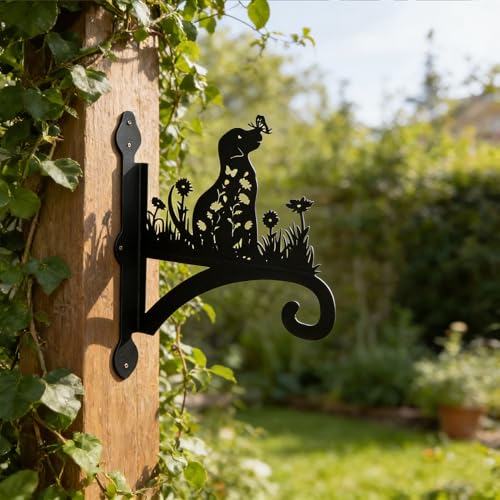 Support panier à fleurs extérieur résistant aux intempéries en fer