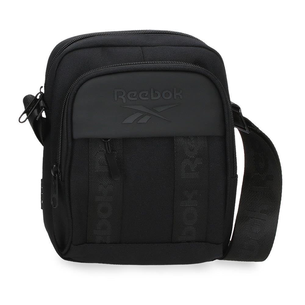 Reebok Baltimore Bandolera Mediana Negro 17x22x8 cm Poliéster by Joumma Bags