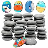 ReePlan 50PCS Rocks for Painting, 2-3 Inches Natural Smooth River Rocks for Painting, Flat Stones for Crafts and Decorations, Kindness Stones for DIY Arts(50)