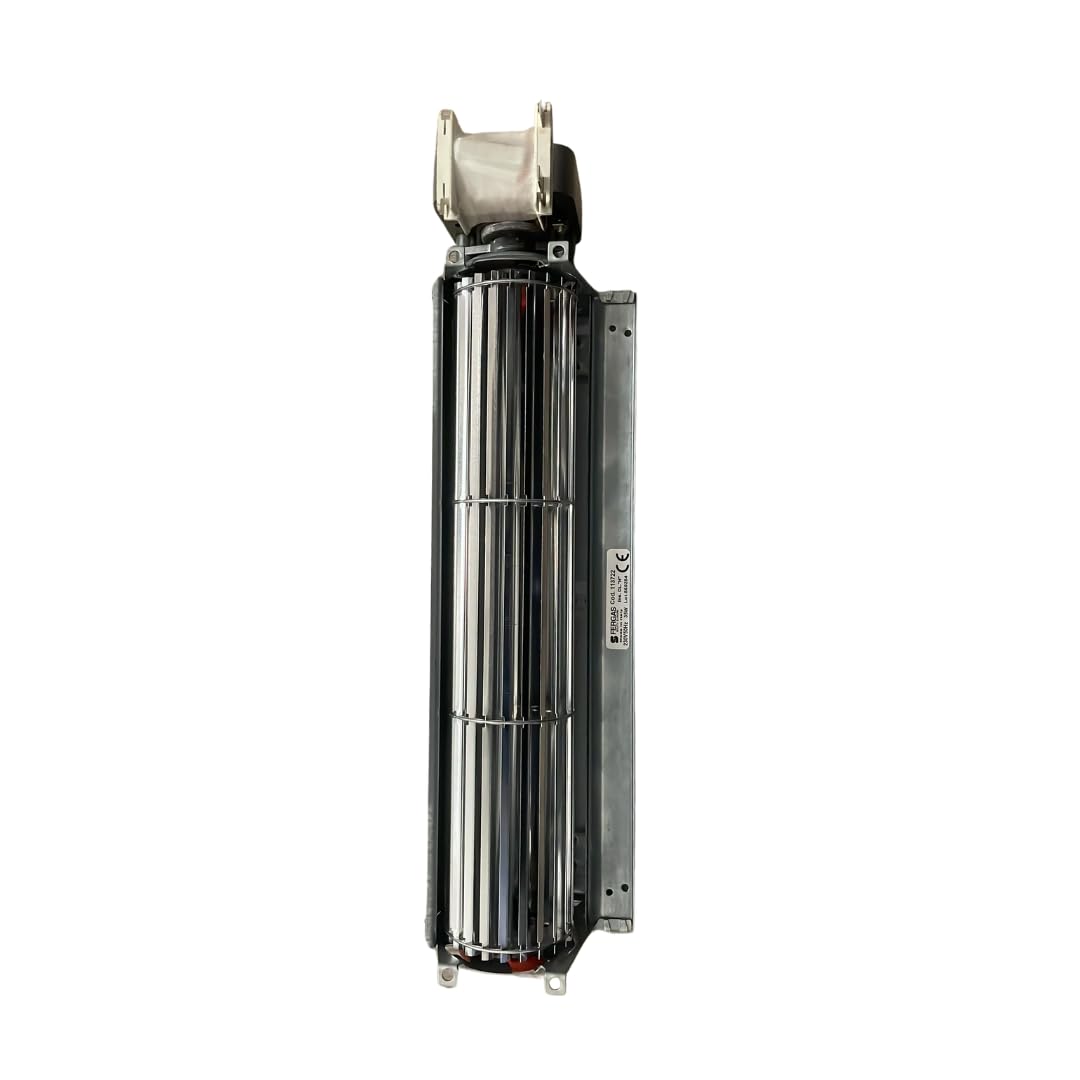 Ventola tangenziale lunghezza totale: 380 mm, dimensioni bocchetta: 304x40 mm,per stufa a pellet ANSELMO COLA, CADEL, FERROLI, NORDICA EXTRAFLAME