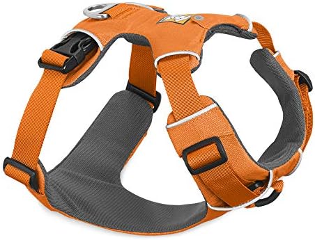 RUFFWEAR All Day Adventure Dog Harness, Miniature Breeds, Adjustable Fit, Size: XX-Small, Orange Poppy, Front Range Harness, 30501-801S2